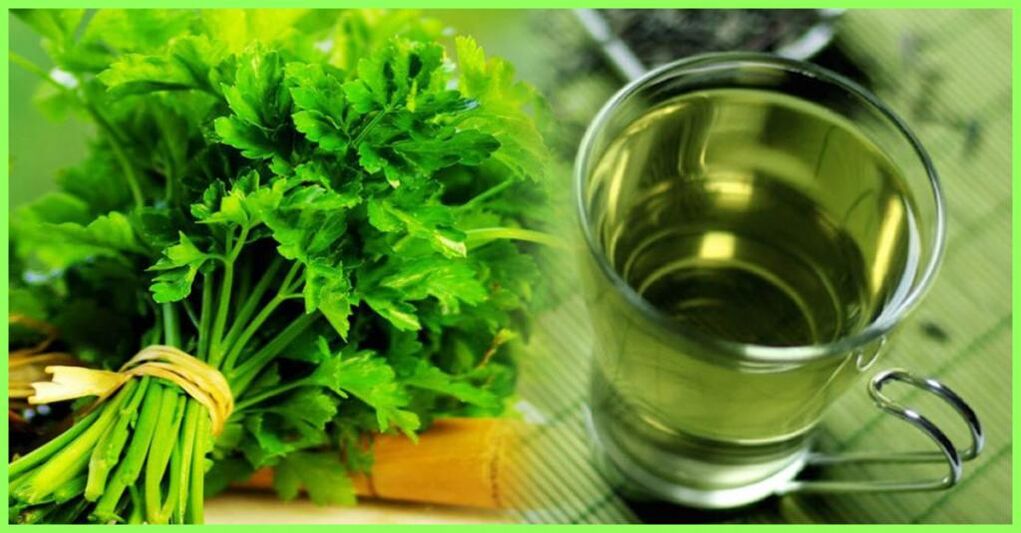 Broth prepared on the basis of parsley is a therapeutic tool for the treatment of prostatitis