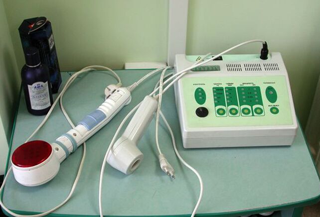 Physiotherapy device used during chronic prostatitis
